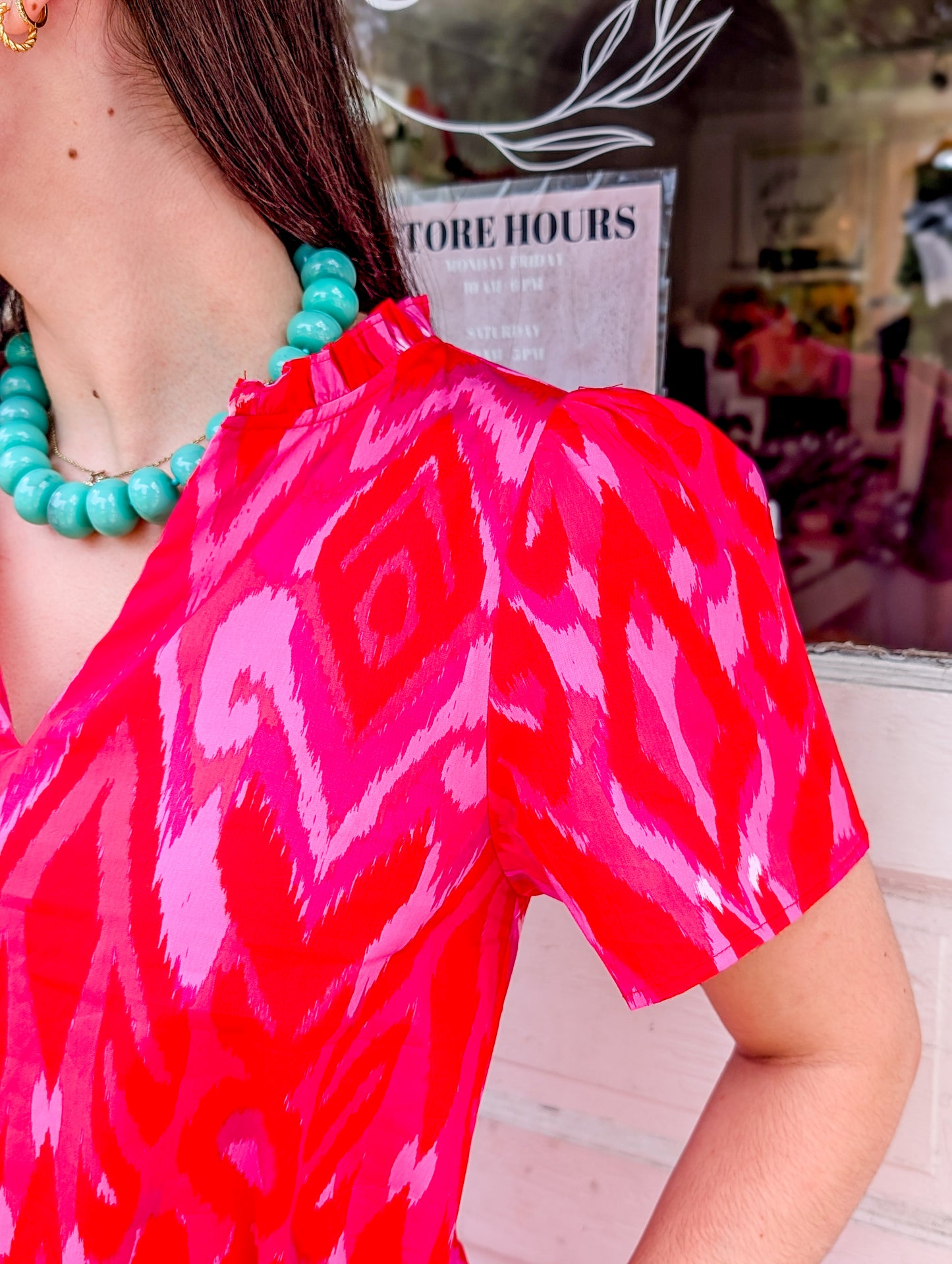 Blevin Ikat Celeste Mini Dress
