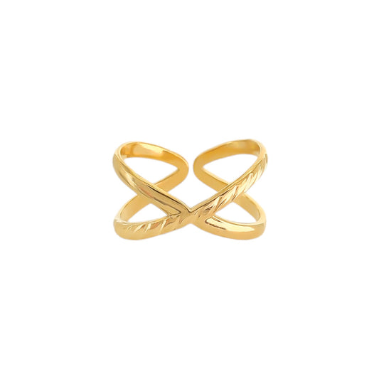 Water Resistant X Crossed Ring
