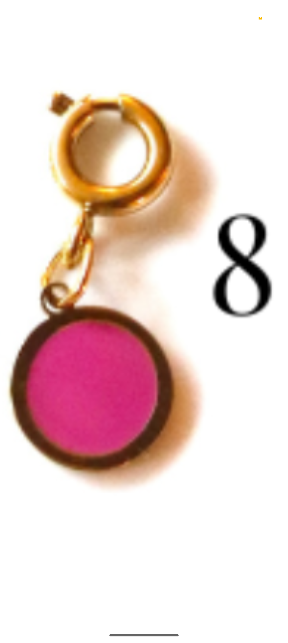 Stainless Steel Gold Plated Pink Collection Charms