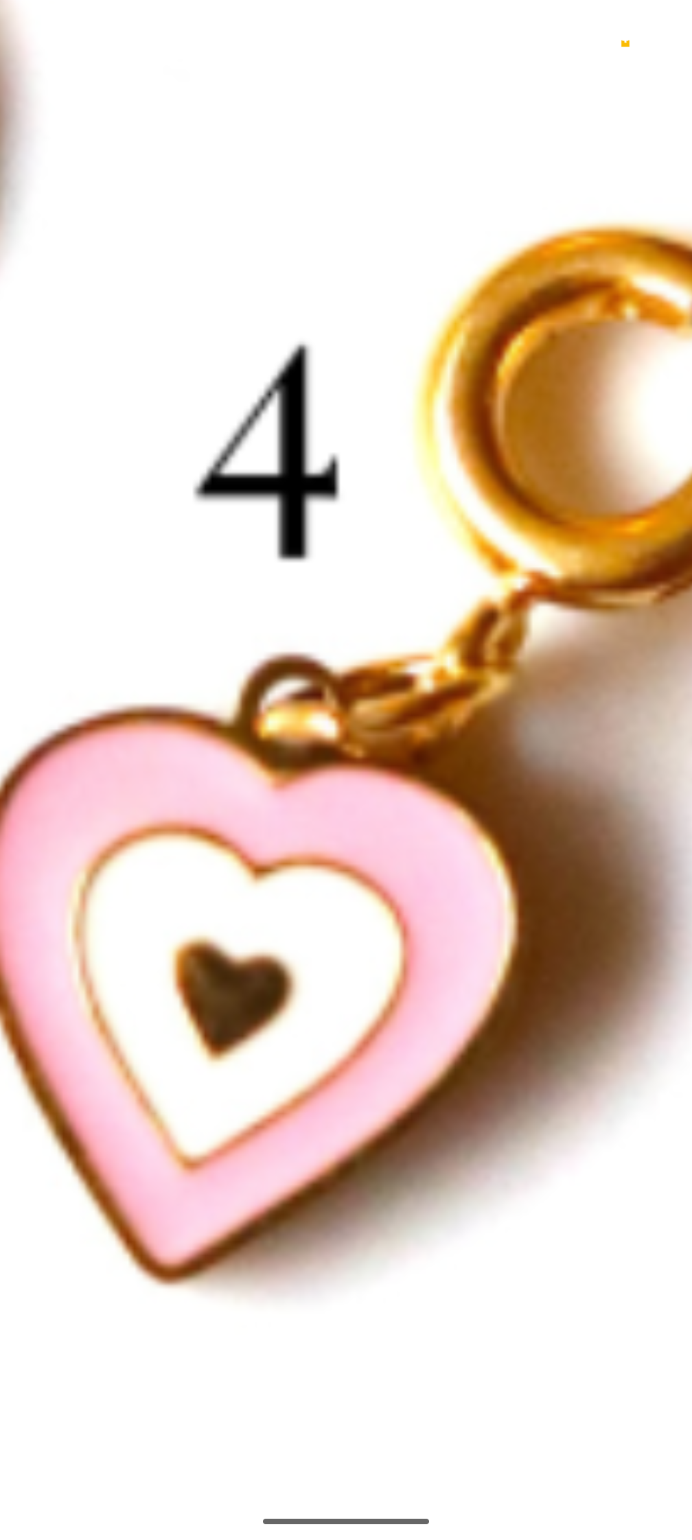Stainless Steel Gold Plated Light Pink Collection Charms