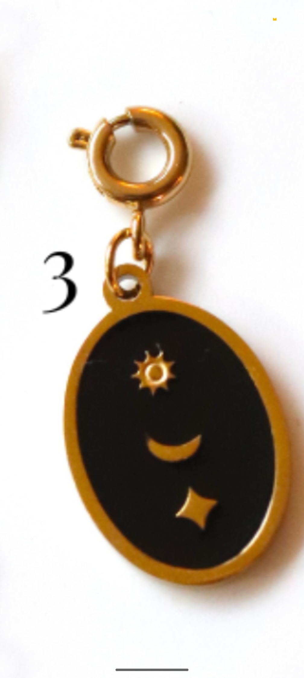 Stainless Steel Clippable Black and White Collection Charms