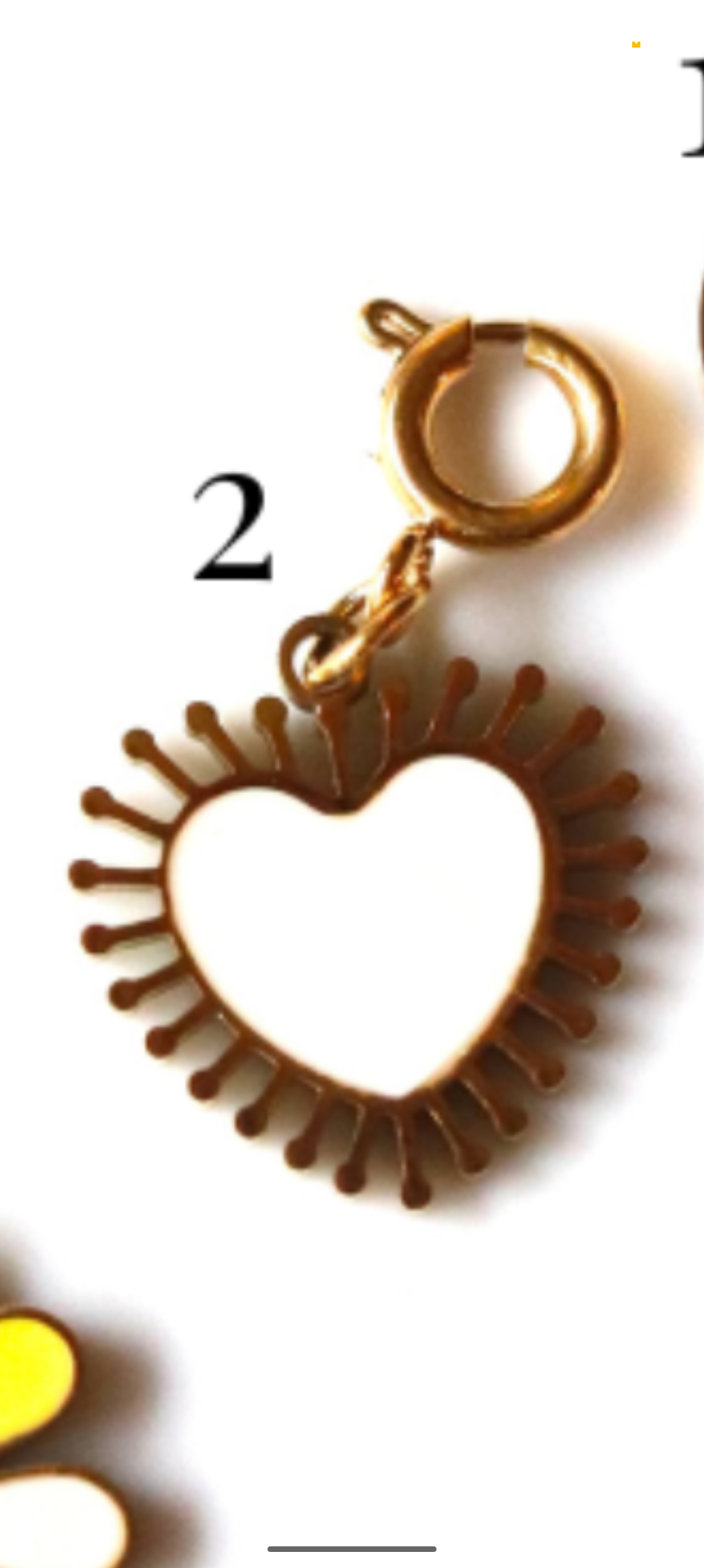 Stainless Steel Yellow Collection Clippable Charms