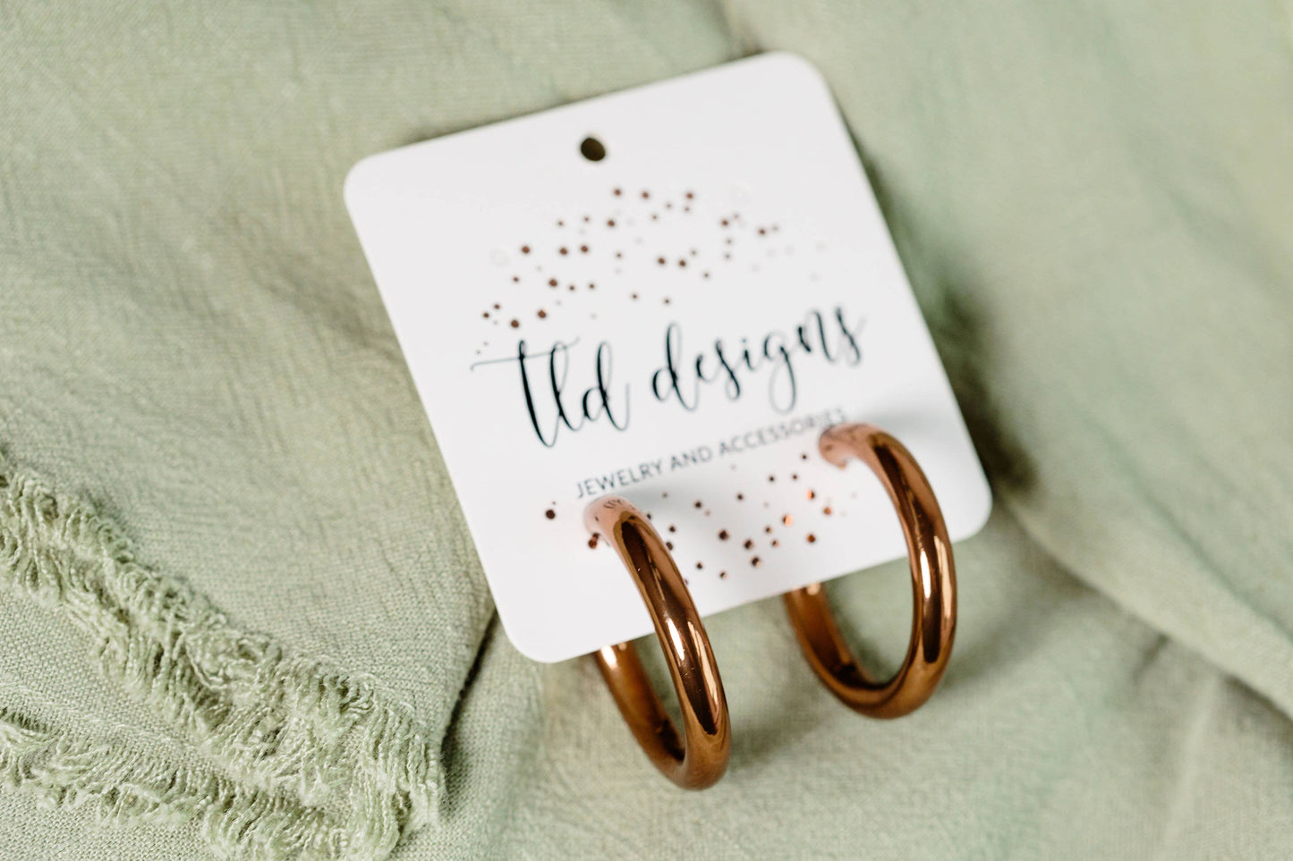 Bronze Metallic Hoops