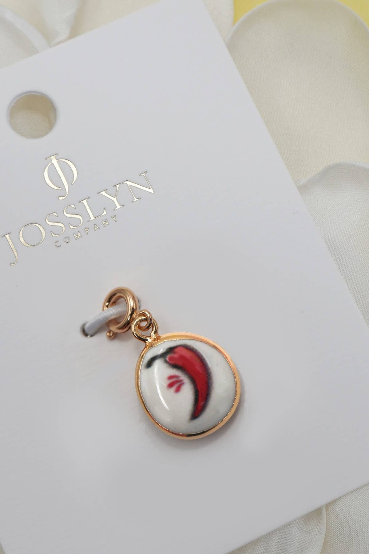 Charm Porcelain With Spring Ring Clasp