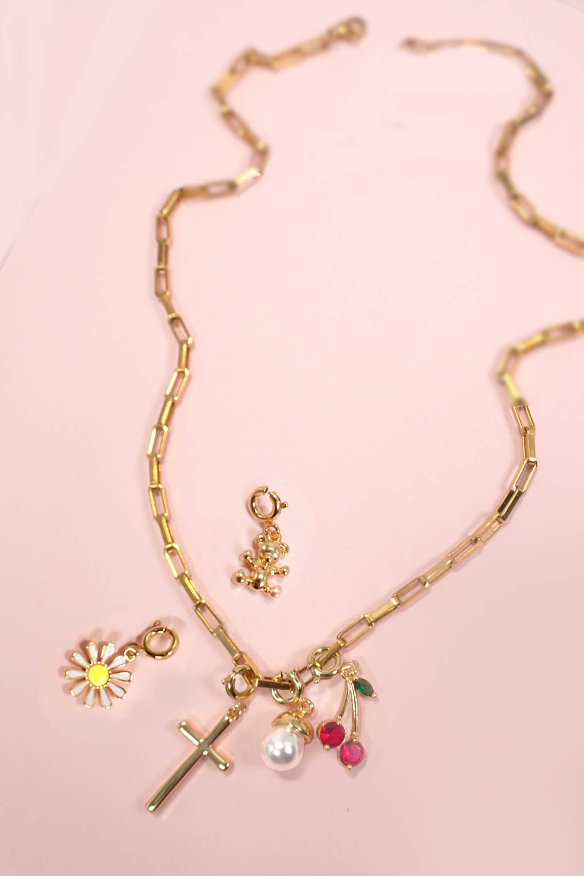 Charm 18K Real Gold Dipped with Spring Ring Clasp