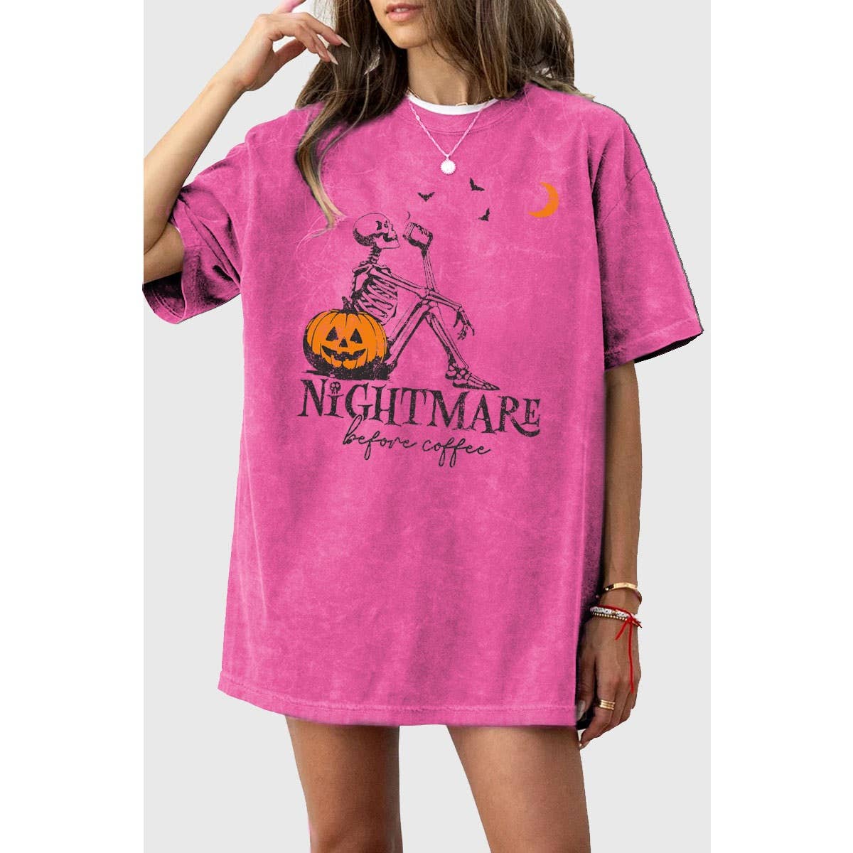 *FINAL SALE* Nightmare Oversized Mineral Graphic Tee