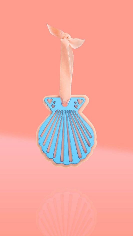 *FINAL SALE* Ornament Seashell Blue + Blush