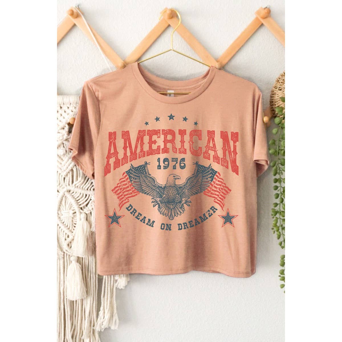 American Dream On Dreamer Graphic Crop Top