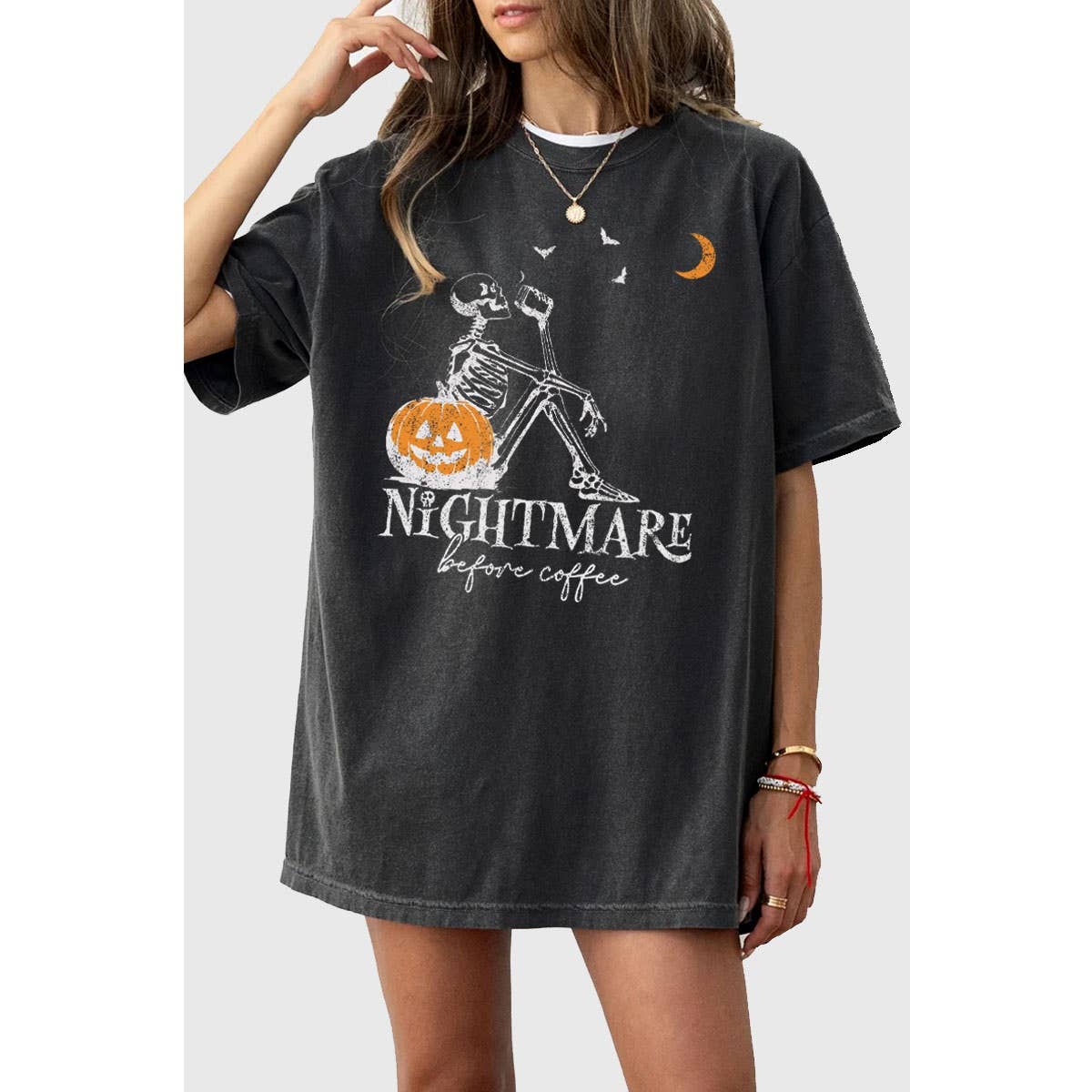 *FINAL SALE* Nightmare Oversized Mineral Graphic Tee