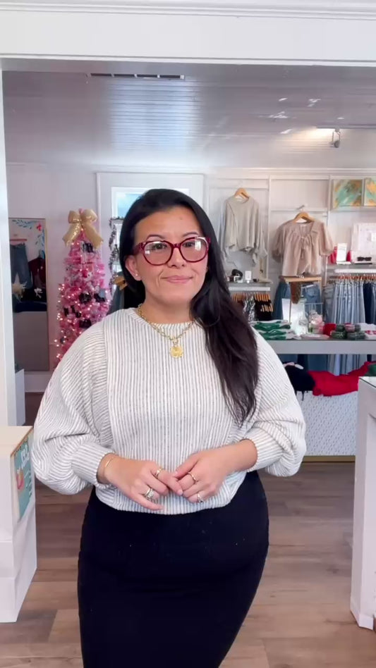 Arden Stripe Dolman Knit Top